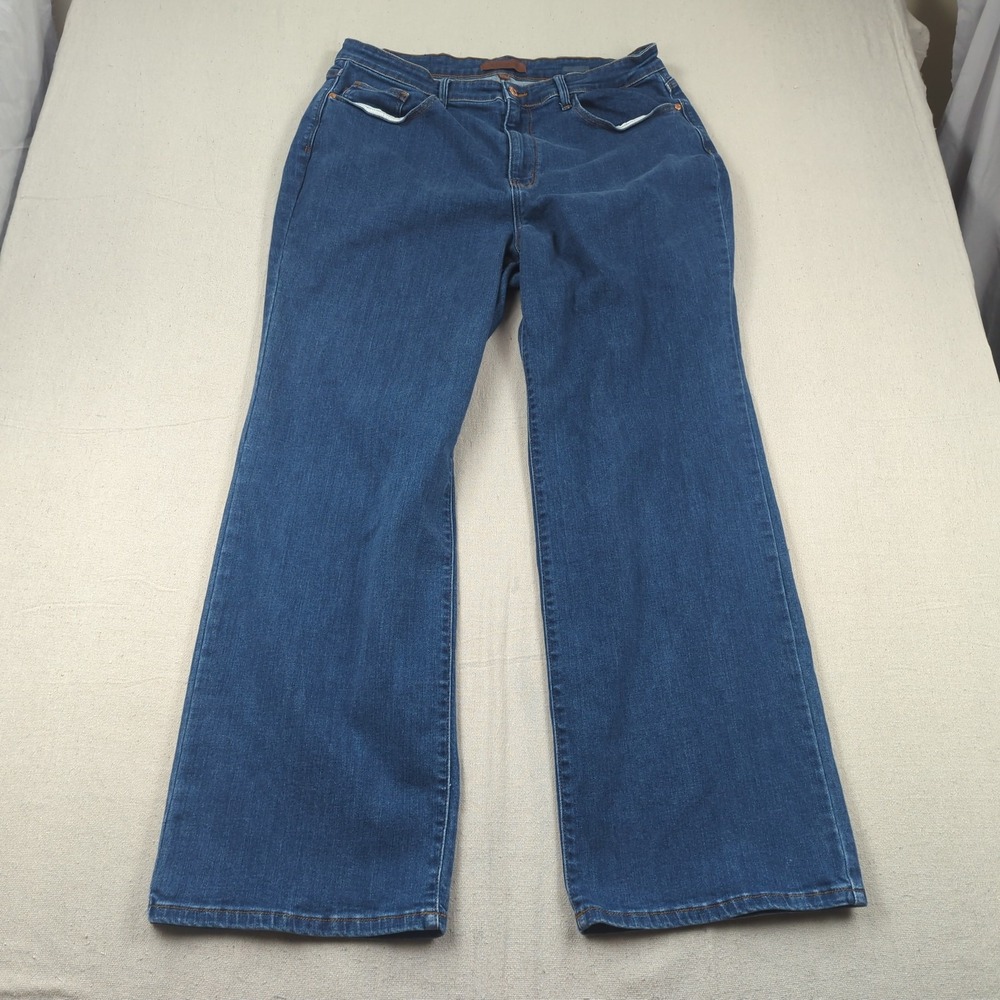 Judy Blue Jeans Womens 20W Blue Wide Leg Stretch Boho Relaxed